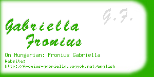 gabriella fronius business card